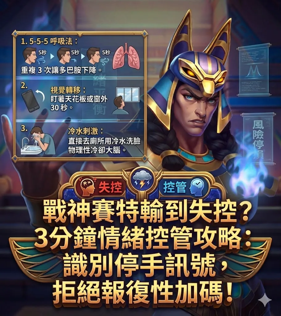 老虎機玩家緊急呼吸練習圖